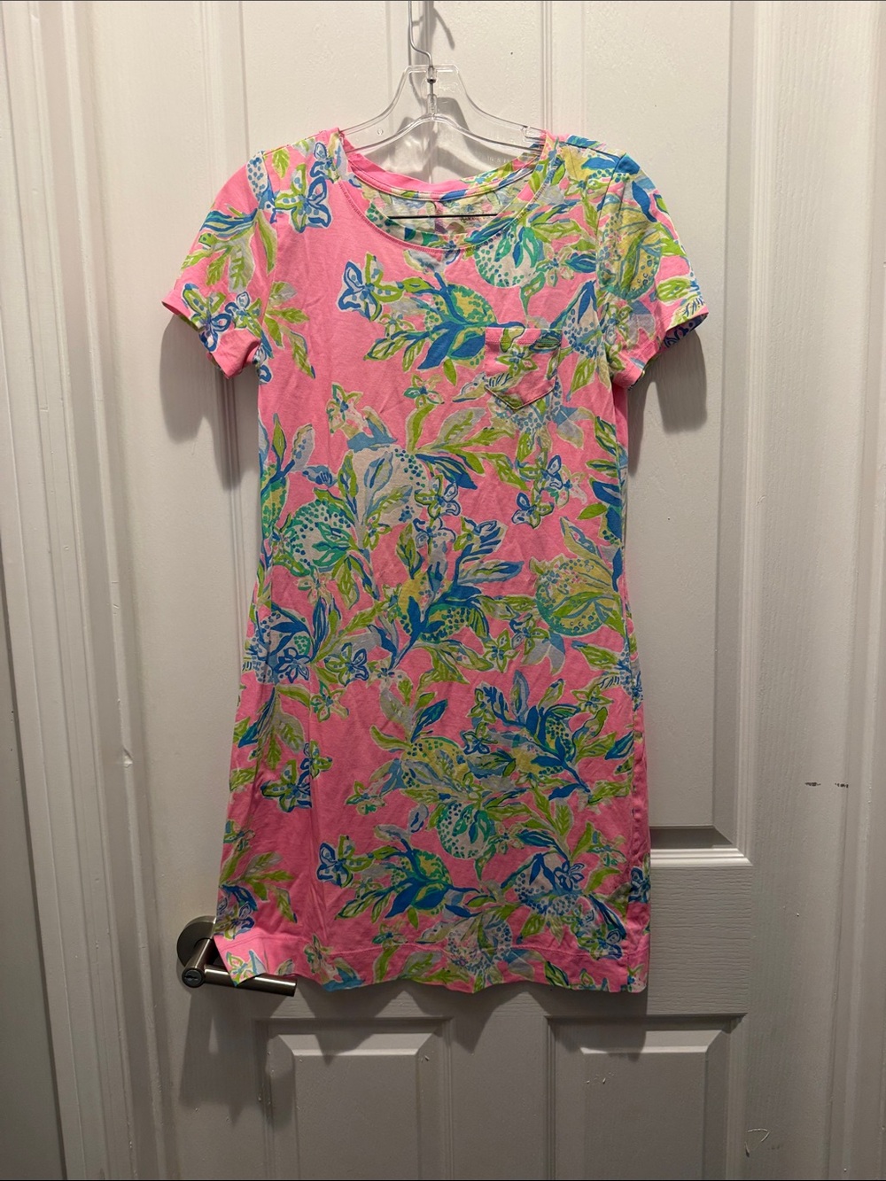 Lilly Pulitzer Pink Tropical Floral Crewneck Top